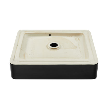 Swiss Madison Concorde Rectangle Ceramic Vessel Sink, Matte Black