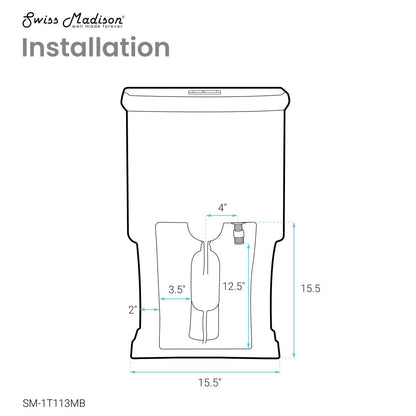 Swiss Madison Voltaire One-Piece Elongated Toilet Dual-Flush 1.1/1.6 gpf in Matte Black