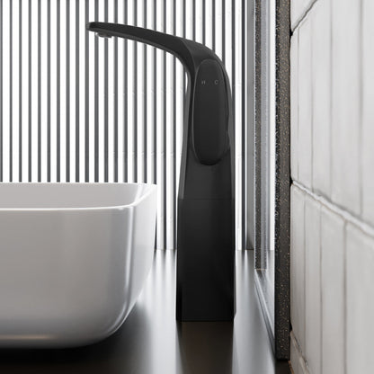 Swiss Madison Chateau Single Hole, Single-Handle, High Arc Bathroom Faucet in Matte Black