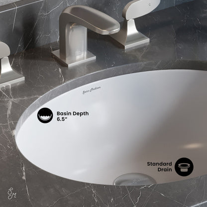 Swiss Madison Monaco 18 Oval Under-Mount Bathroom Sink