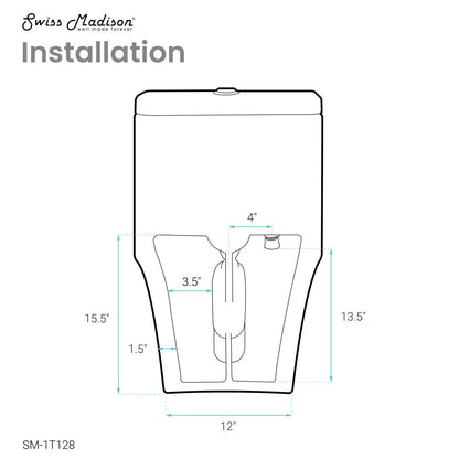 Swiss Madison Bastille One-Piece Elongated Toilet Vortex Dual-Flush 1.1/1.6 gpf