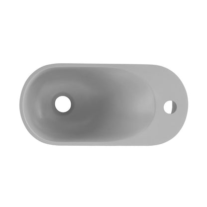 Swiss Madison Terre 17.5" Right Side Faucet Wall-Mount Bathroom Sink in Pashmina Grey