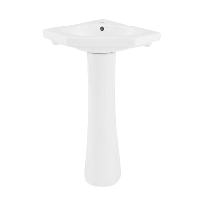 Swiss Madison St.Tropez Corner Two-Piece Pedestal Sink