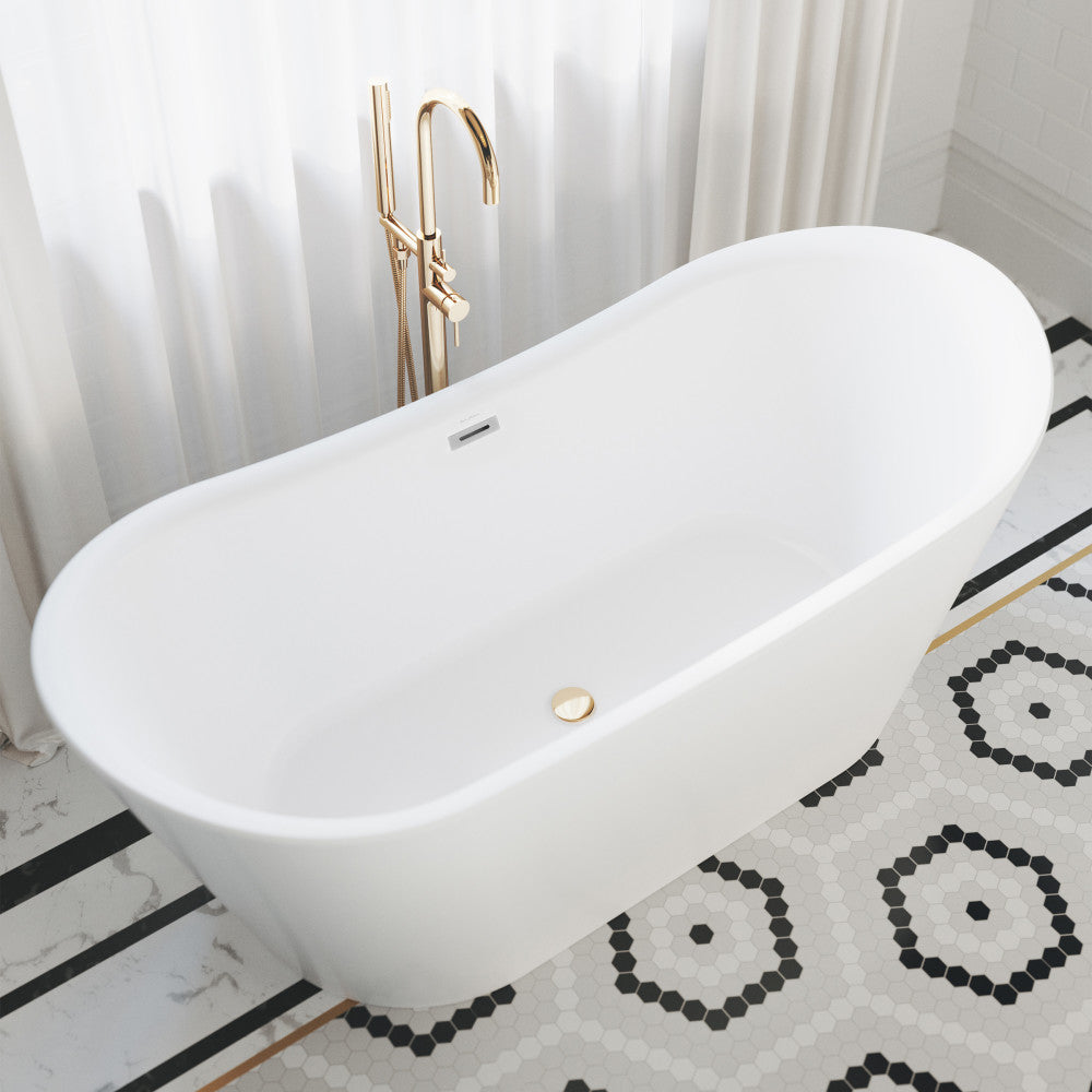 Swiss Madison Ivy 67" Double Slipper Freestanding Bathtub