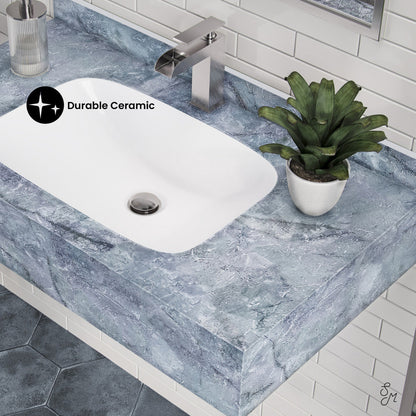 Swiss Madison Avancer 36'' Wall Mount Sink In Blue Celeste