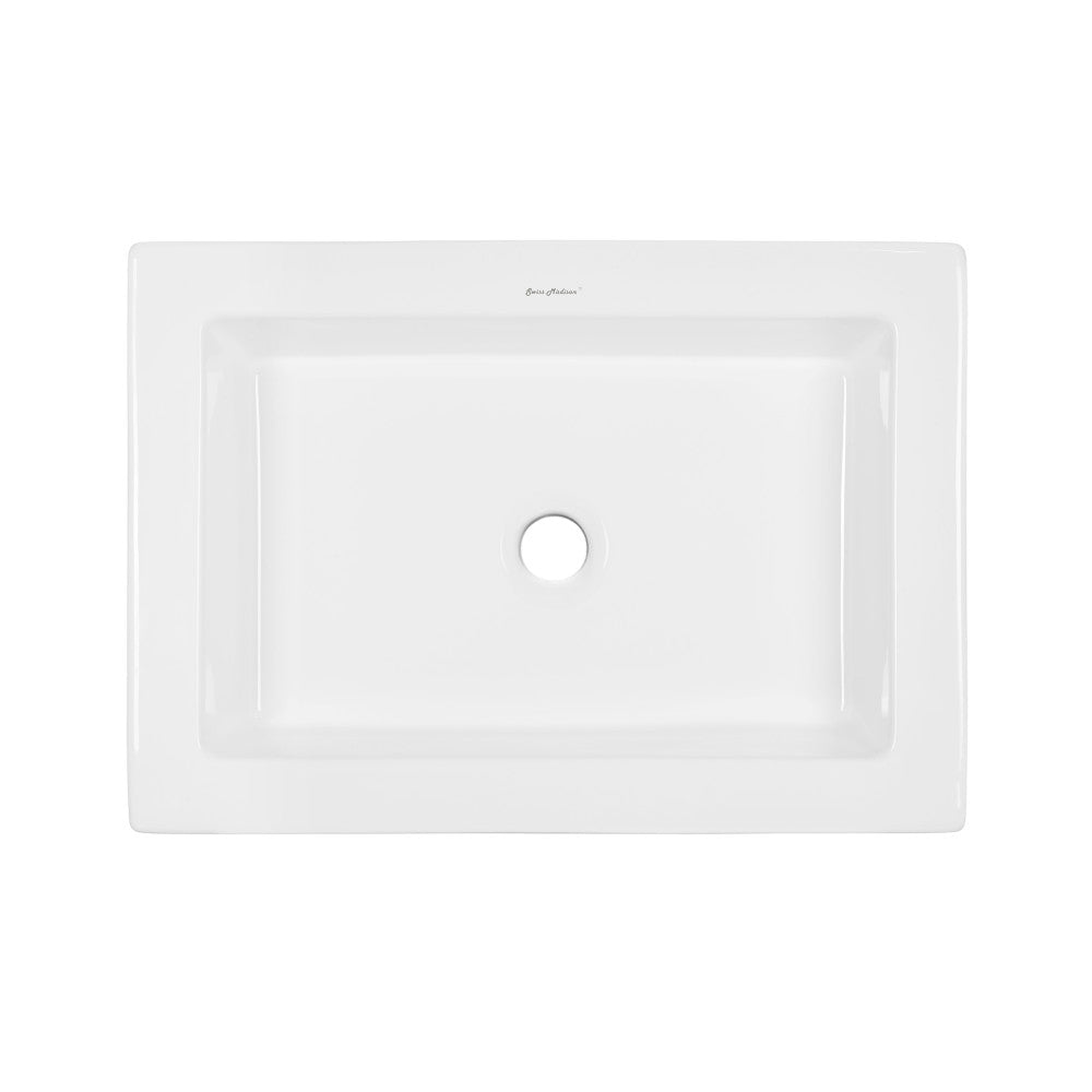 Swiss Madison Voltaire Ceramic Rectangle Vessel Sink