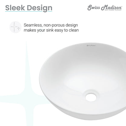 Swiss Madison Classe 16 Ceramic Sink in Shiny White