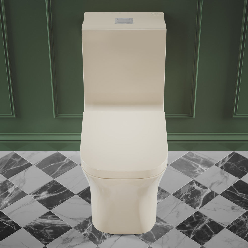 Swiss Madison Concorde One Piece Square Toilet Dual Flush 1.1/1.6 gpf in Bisque