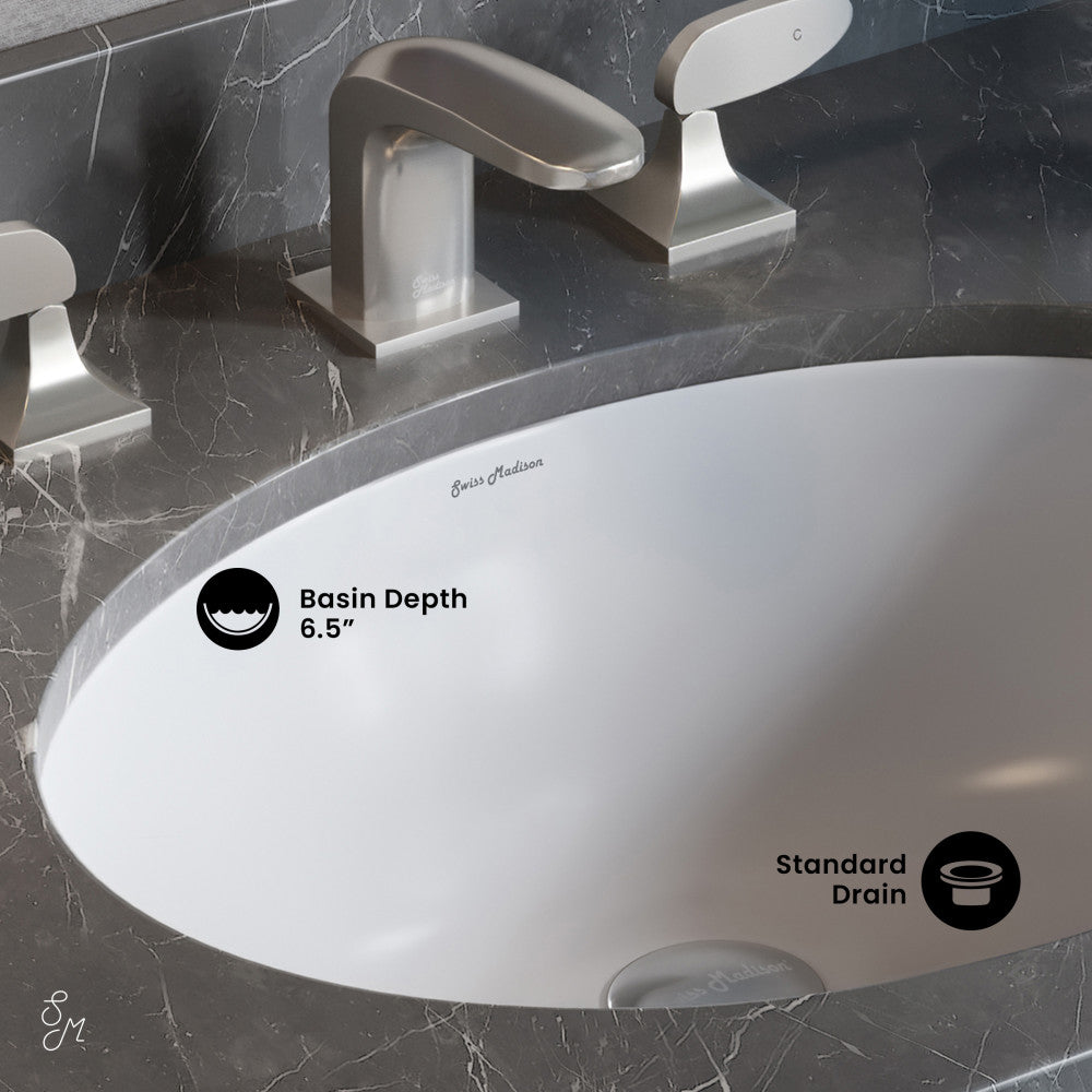Swiss Madison Monaco 19 Oval Under-Mount Bathroom Sink