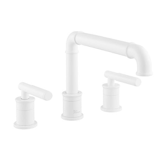 Swiss Madison Avallon 8 in. Widespread, Sleek Handle, Bathroom Faucet in Matte White