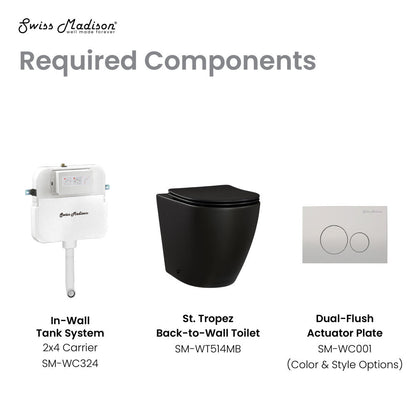Swiss Madison St. Tropez Back-to-Wall Elongated Toilet Bowl