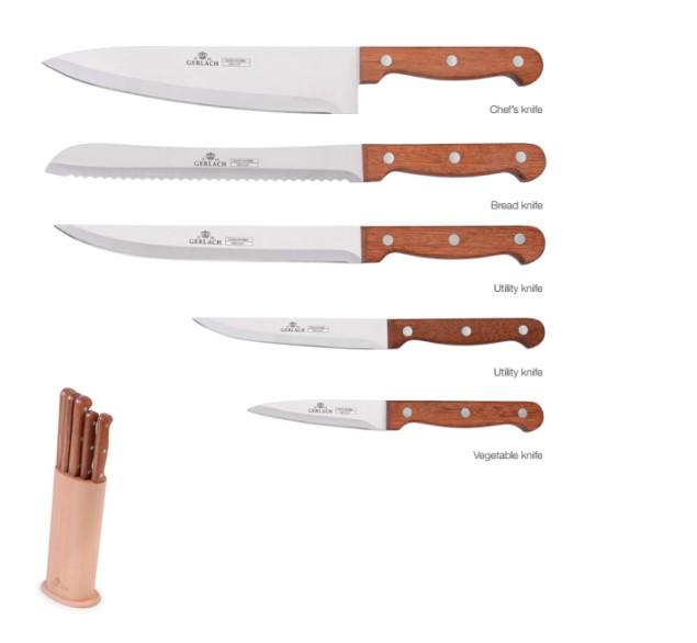 Gerlach COUNTRY 6 Piece Knife Block Set