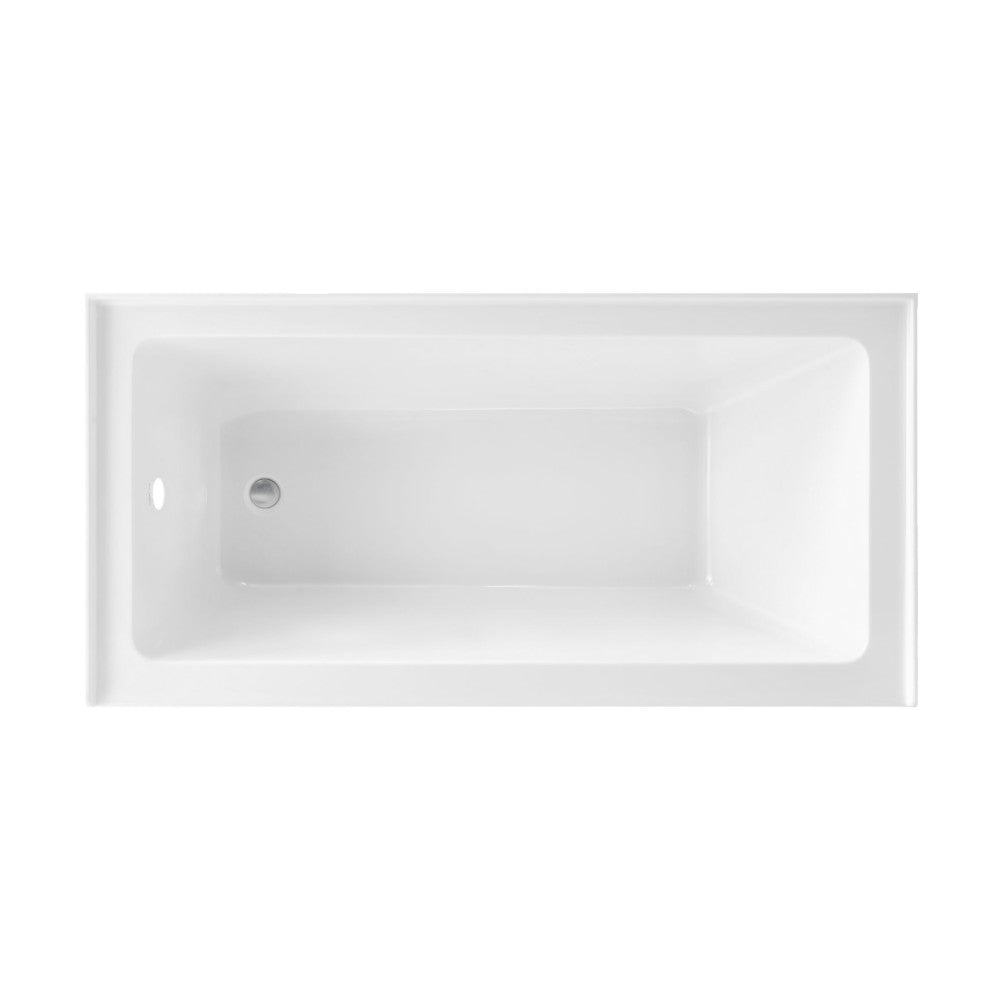 Swiss Madison Voltaire 60 x 30 Skirted Left Drain Soaking Apron Bathtub in Glossy White