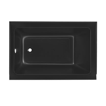 Swiss Madison Voltaire 48" x 32" Left-Hand Drain Alcove Bathtub in Matte Black