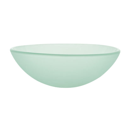 Swiss Madison Cascade 16.5 Color Glass Vessel Sink with Faucet, Frost