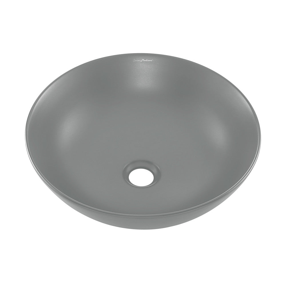 Swiss Madison Classe 16 Color Ceramic Sink in Matte Grey
