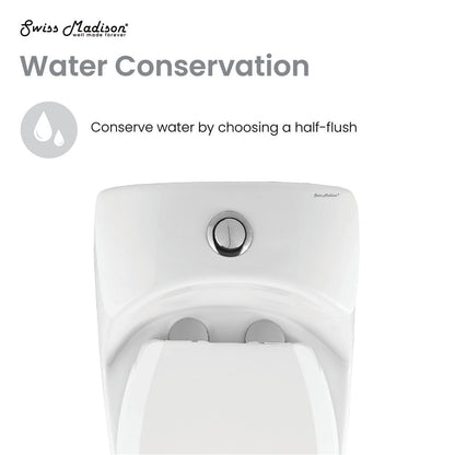 Swiss Madison Chateau One-Piece Elongated Toilet Dual-Flush 1.1/1.6 gpf