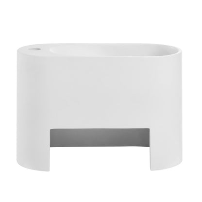 Swiss Madison Terre 18" Right Side Faucet Wall-Mount Bathroom Sink in White