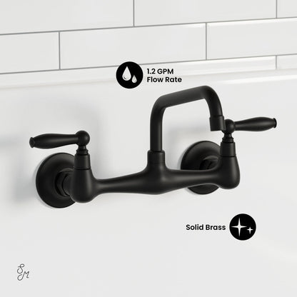 Swiss Madison Loire Wall-Mounted Faucet in Matte Black