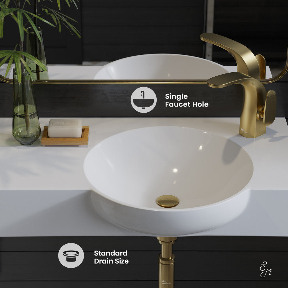 Swiss Madison Chateau 30" Right Side Faucet Wall-Mount Bathroom Sink