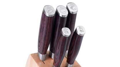 Gerlach DECO WOOD 6 Piece Knife Block Set