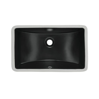 Swiss Madison Plaisir 22" Ceramic Undermount Bathroom Sink in Matte Black
