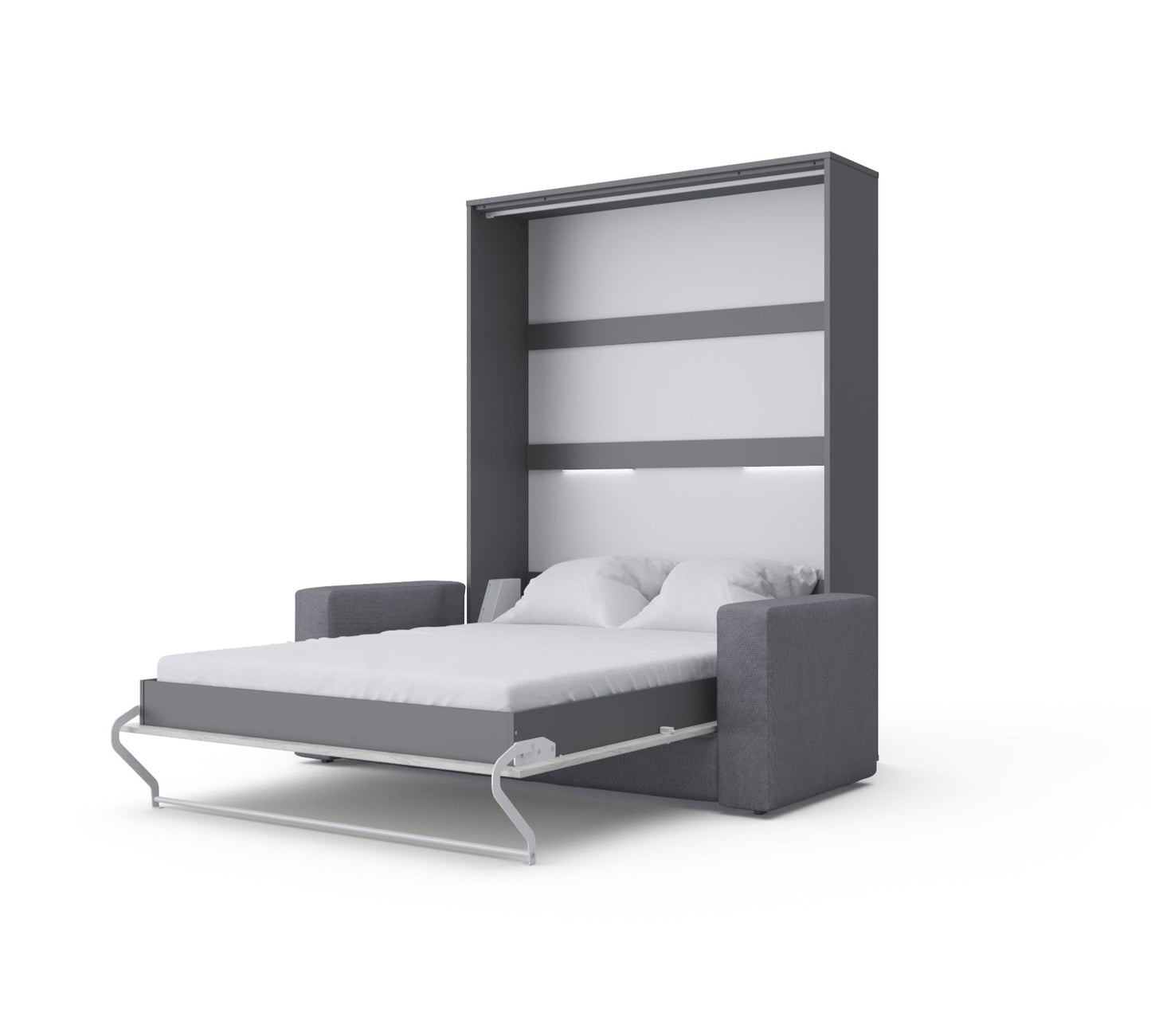Maxima House Vertical Murphy bed Invento European Full XL with Sofa