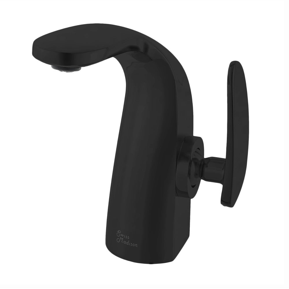 Swiss Madison Chateau Single Hole, Single-Handle, Bathroom Faucet in Matte Black