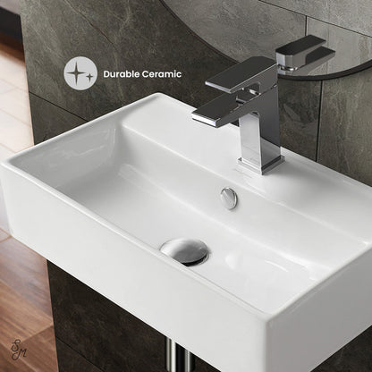 Swiss Madison Claire 22" Rectangle Wall-Mount Bathroom Sink