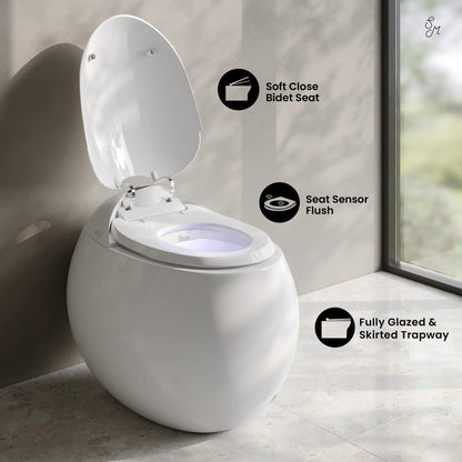 Swiss Madison Plaisir Smart One-Piece 1.28 GPF Single Flush Toilet in Glossy White