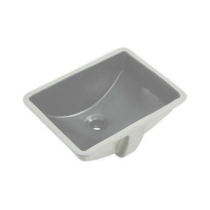 Swiss Madison Plaisir 18.5" Rectangular Ceramic Undermount Bathroom Sink in Matte Gray
