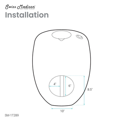 Swiss Madison Plaisir II One-Piece Elongated Toilet Top Flush 1.28 GPF
