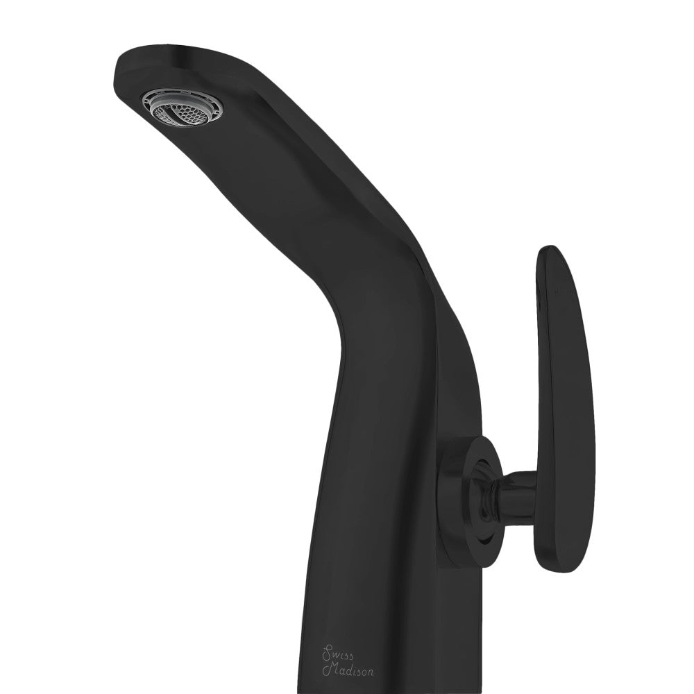 Swiss Madison Chateau Single Hole, Single-Handle, Bathroom Faucet in Matte Black