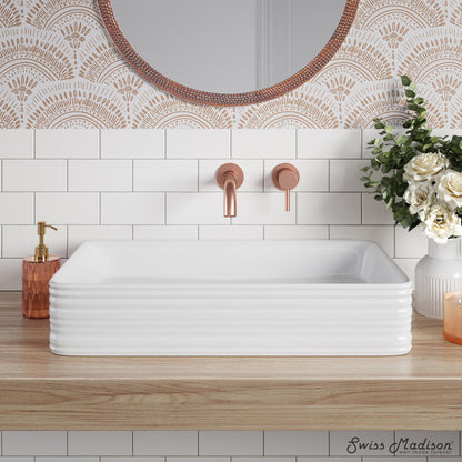 Swiss Madison Adour 25'' Vessel Sink in White