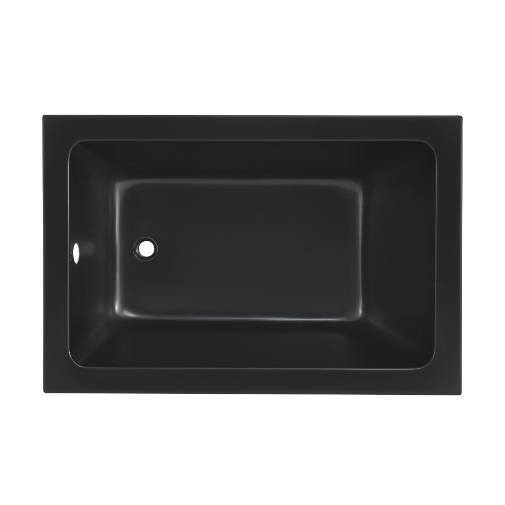 Swiss Madison Voltaire 48" x 32" Reversible Drain Drop-In Bathtub in Matte Black