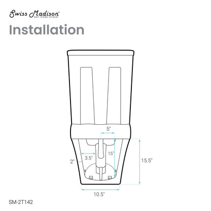 Swiss Madison Lamarck Two-Piece Elongated Toilet Dual-Flush 1.1/1.6 gpf