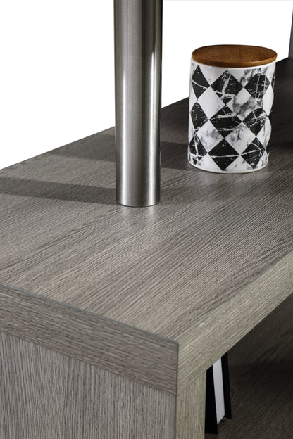 J&M Furniture LP A33 Office Desk in Grey