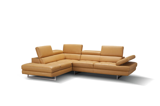 J&M Furniture A761 Italian Leather Sectional Freesia In Left Hand Facing