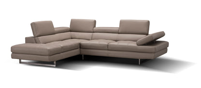 J&M Furniture A761 Italian Leather Sectional Peanut In Left hand Facing