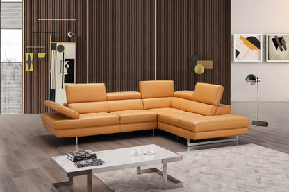 J&M Furniture A761 Italian Leather Sectional Freesia In Right Hand Facing