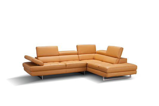 J&M Furniture A761 Italian Leather Sectional Freesia In Right Hand Facing