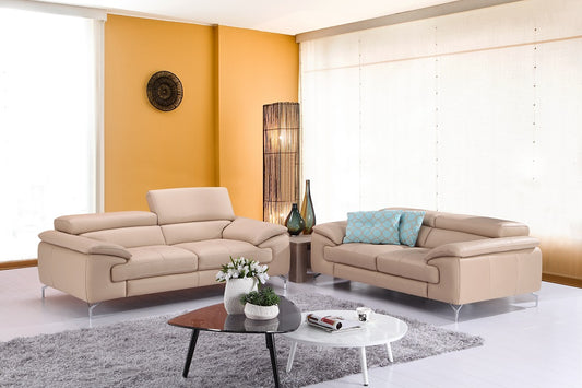 J&M Furniture A973 Italian Leather Love in Peanut