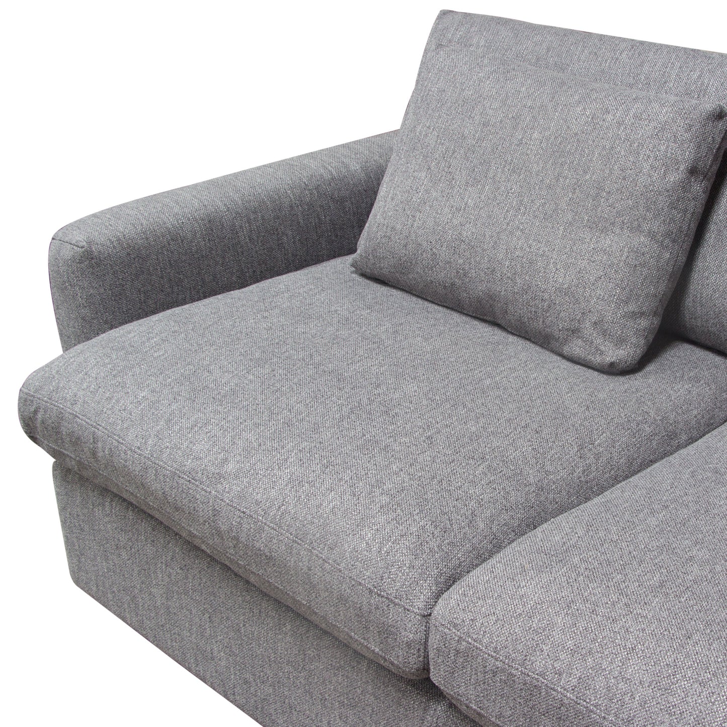 Arcadia 2PC Reversible Chaise Sectional w/ Feather Down Seating in Grey Fabric by Diamond Sofa