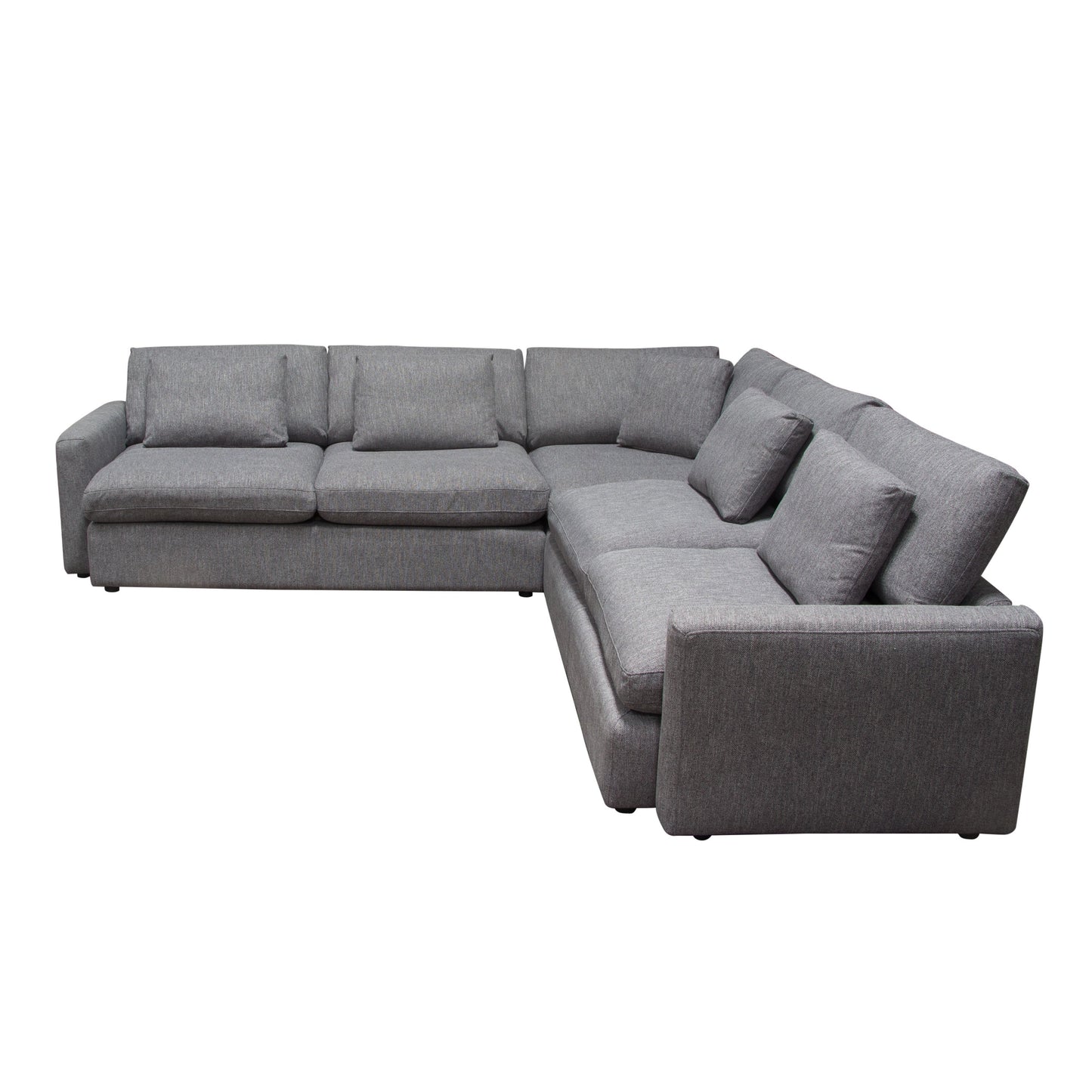 Arcadia 3PC Corner Sectional w/ Feather Down Seating in Grey Fabric by Diamond Sofa