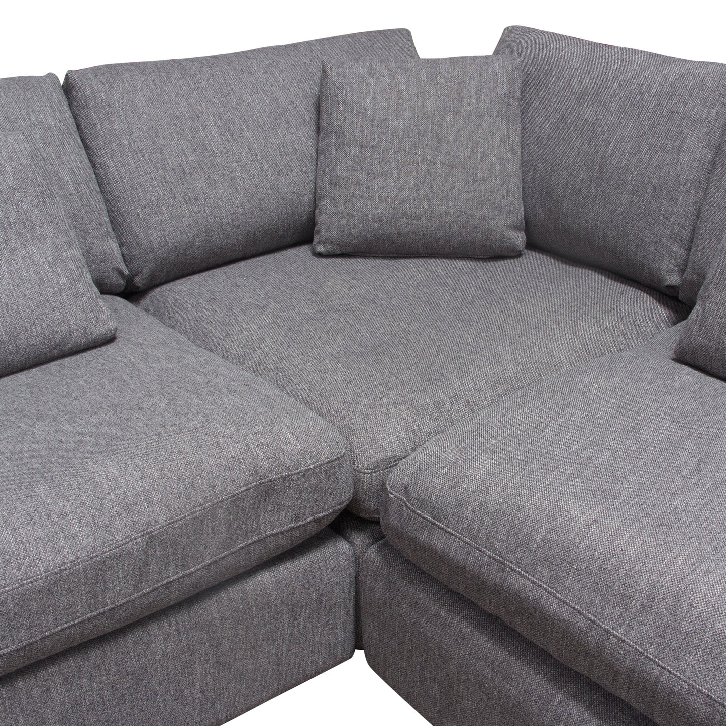 Arcadia 3PC Corner Sectional w/ Feather Down Seating in Grey Fabric by Diamond Sofa