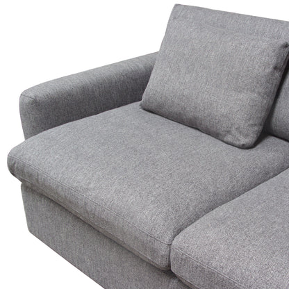 Arcadia 3PC Corner Sectional w/ Feather Down Seating in Grey Fabric by Diamond Sofa