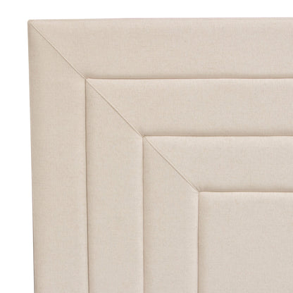 Arden Queen Bed w/ 54" Headboard in Cream Fabric by Diamond Sofa