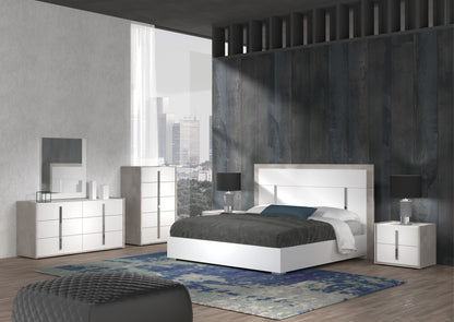 J&M Furniture Ada Premium Mirror in Cemento/Bianco Opac