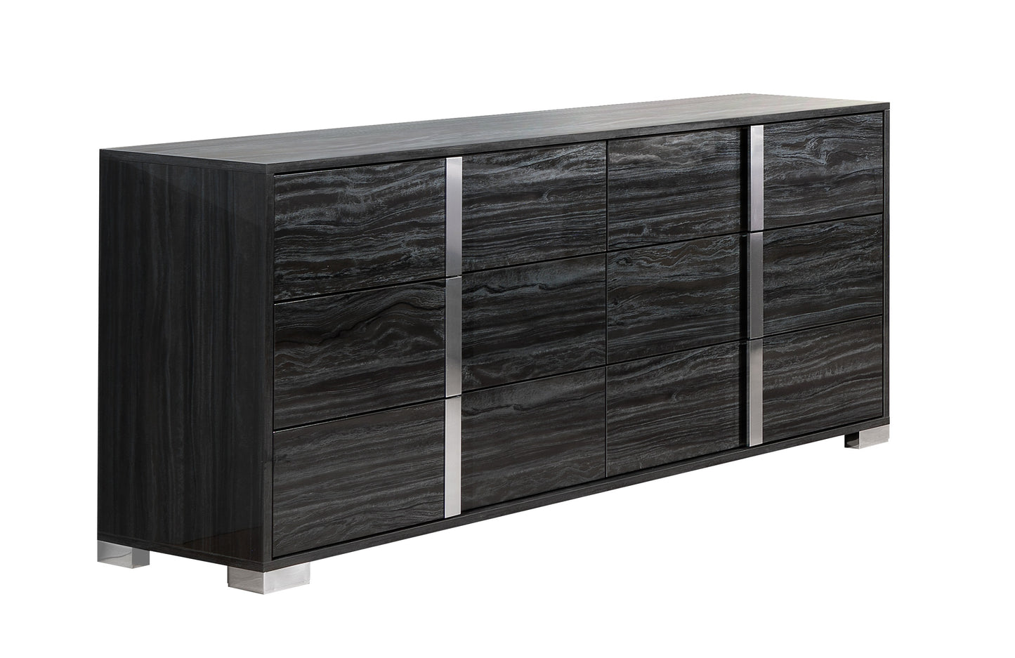 J&M Furniture Alice Glossy Gray NS Right