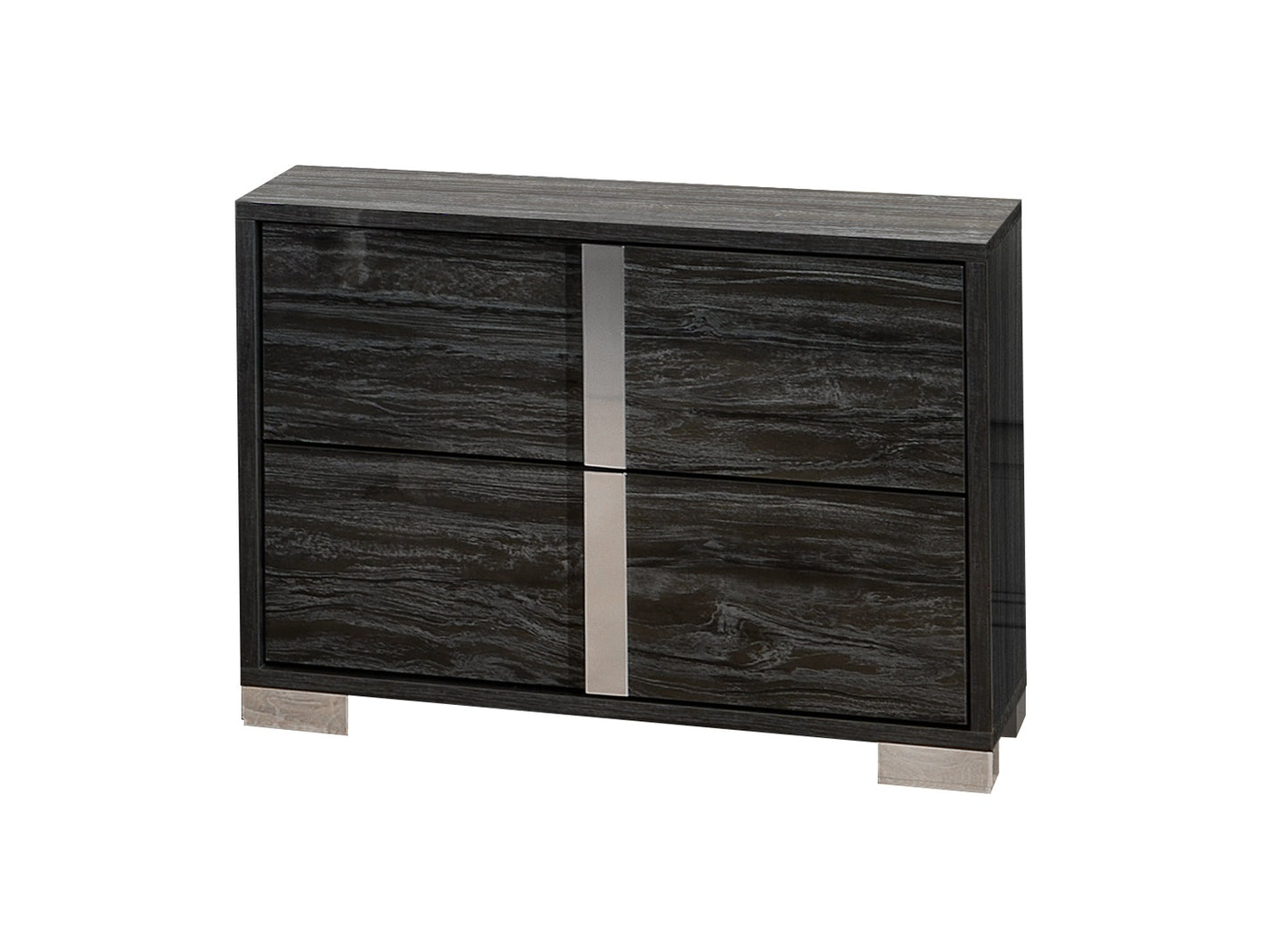 J&M Furniture Alice Glossy Gray Mirror